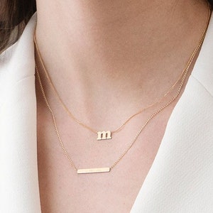 Collar con letras doradas, collar con el alfabeto, regalo para ella, collar con letras pequeñas, dije con letras, joyería personalizada, dije con inicial de oro