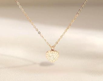 Engraved Hope Symbol Pendant Necklace: Sterling Silver, Gold Filled, Rose Gold Uplifting Motivational Jewelry Gift