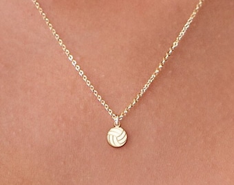 Mini Volleyball Necklace, Sport team Gift, Fun Jewelry Gift, Birthday Gift, Cute Jewelry, Volleyball Charm Necklace, Sport Team Necklace
