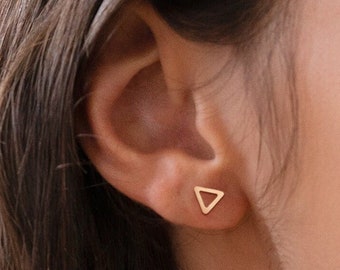 Triangle Earrings, Gold Triangle Earring, Rose Gold Triangle Earring, Silver Triangle Earring, Bridesmaid Gift, Graduation Gift.