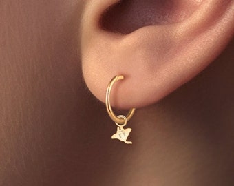 Manta Ray Earrings Ocean Jewelry Gift for Her Manta-Ray Charm Studs Marine Jewelry for Ocean Lover Gift Manta Ray Christmas Gift