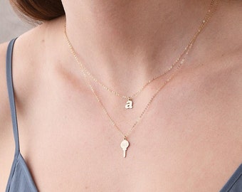Letter Necklace Initial Charm Personalized Jewelry Gift for Her Bridesmaid Gift Birthday Gift Letter Necklace Initial Jewelry Letter Charm
