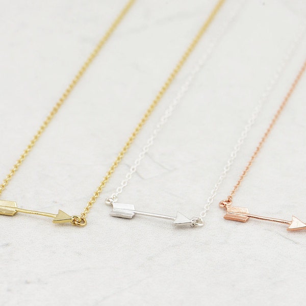 Tiny Arrow Necklace, Mini Arrow necklace,Gold Arrow necklace, Dainty Necklace, Layering Necklace, Everyday Necklace, Bridesmaid Gift