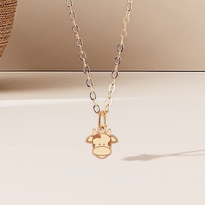 Cow Charm Necklace Personalized Jewelry Gift for Her Farm Necklace Dainty Jewelry Kids Necklace Birthday Gifts Custom Necklace Charm