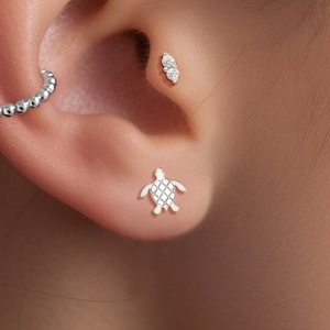 Boucles d'oreilles tortues bijoux or tortues de mer Boucles d'oreilles animaux de l'océan breloque tortue de mer cadeau nature pour anniversaire amateur de tortues cadeau pour elle