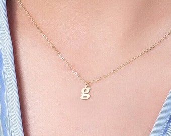 Lowercase Initial Necklace, Initial Necklace, Personalized Necklace, Birthday Gift, Graduation Gift, Cute Jewelry, Handmade Dainty Letters