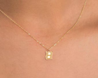 Retro Movie Film Reel Pendant Necklace: Sterling Silver, Gold Filled, 14K Solid Gold Handmade Cinema Jewelry