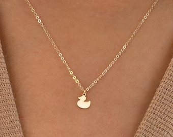 Dainty Rubber Ducky Necklace, Duck Gift, Fun Jewelry Gift, Birthday Gift, Gold Duck Necklace, Handmade Jewelry, Animal Necklace