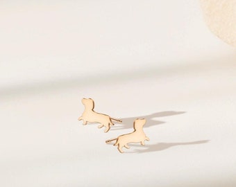 Dachshund Dog Earrings Animal Jewelry Sausage Dog Studs Dachshund Gift For Dog Lover Gift Dachshund  Earrings Christmas Gift