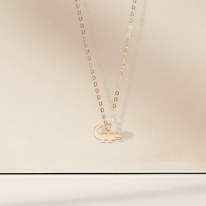 Alligator Charm Necklace Florida Pendant Gift for Nature Lovers Gator Necklace Wildlife Jewelry Crocodile Necklace for Mom