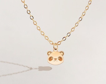 Panda Face Necklace, Whimsical Panda Gift, Fun Jewelry Gift, Birthday Gift, Panda Necklace Cute Jewelry, Animal Necklace, Handmade Jewelry