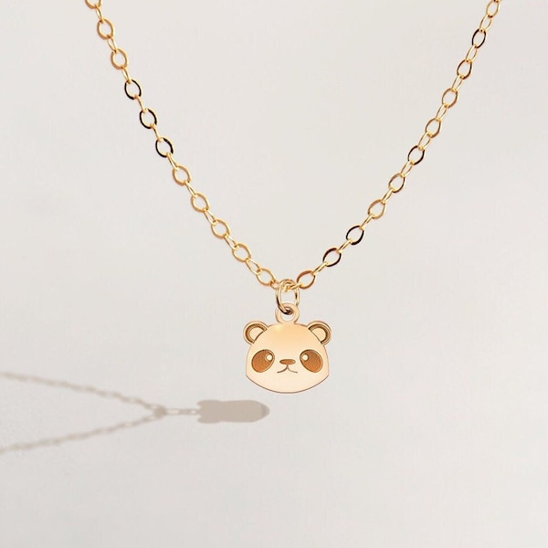 Panda Face Necklace, Whimsical Panda Gift, Fun Jewelry Gift, Birthday Gift, Panda Necklace Cute Jewelry, Animal Necklace, Handmade Jewelry