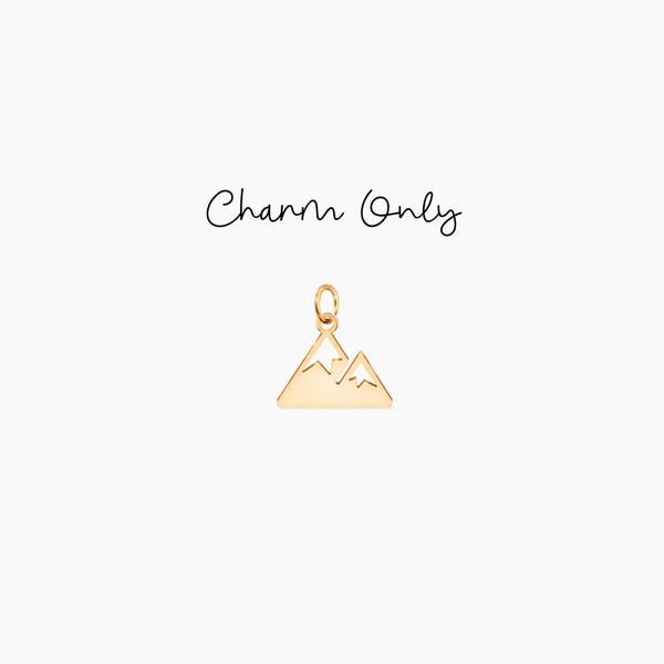 Mountain Charm Add On Charm Gold Mountain Charm Pendant Gift for Her Nature Jewelry Mountain Jewelry