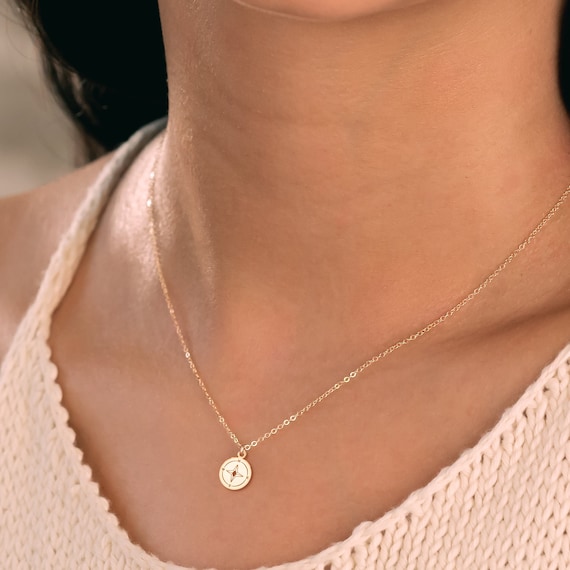 Compass Necklace Gold Compass Pendant Charm Jewelry Gift for Her Compass Graduation Gift Travel Lover Necklace Traveler Gift Charm