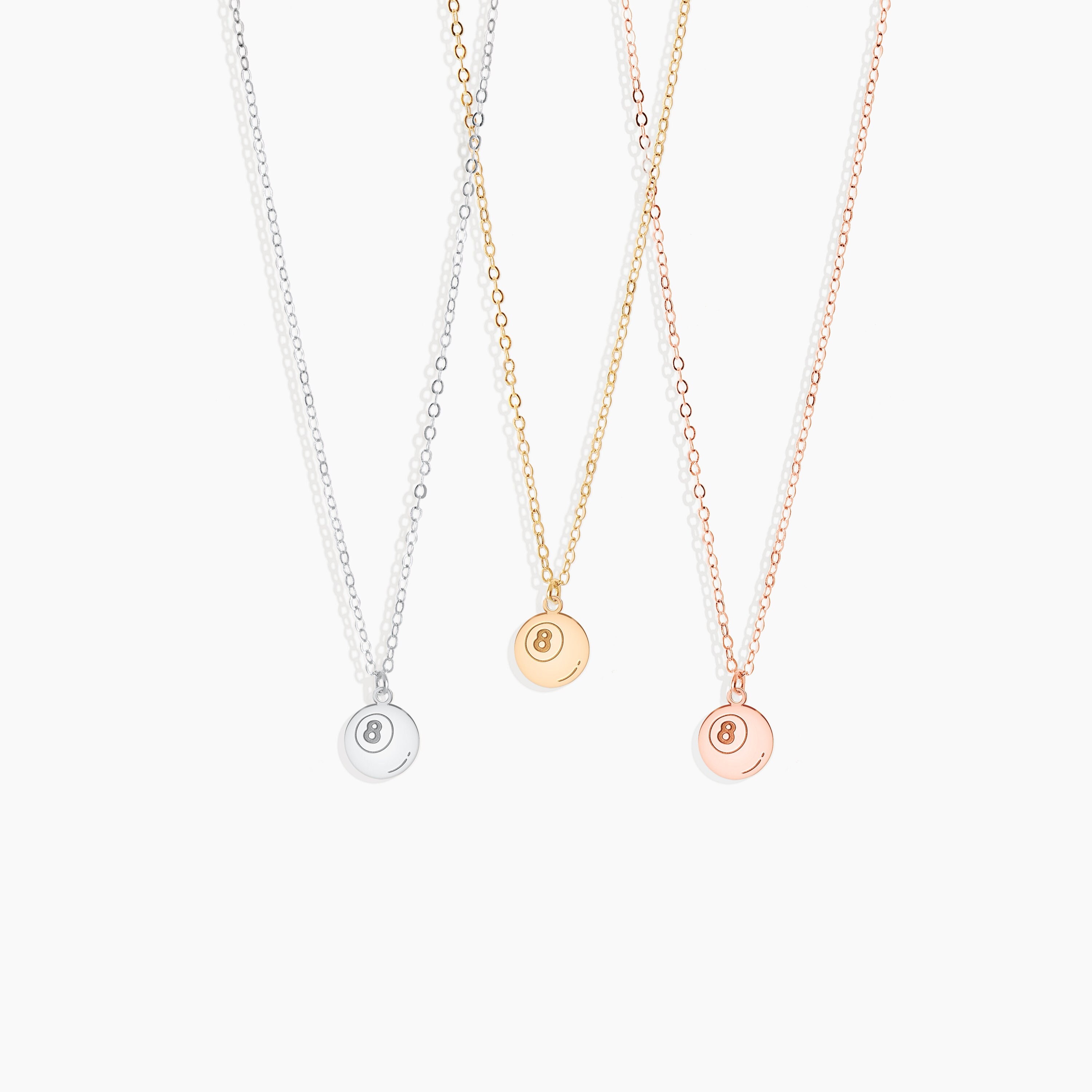 Collier Pendentif Boule De Billard - Bijou Fantaisie Zinc, Design Moderne, Chaîne 51cm - Accessoire Mode Femme