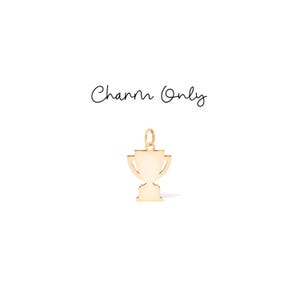Champion Trophy Charm: Sterling Silver, Gold Filled, 14K Solid Gold Sports Pendant Gift