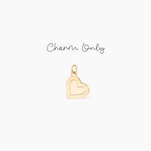 Heart Charm Love Charm Add On Charm Mother&#39;s Day Gift Birthday Gift Graduation Gift Cute Jewelry Valentine&#39;s Day Add On Charm
