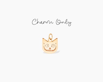 Cheshire Cat Charm Necklace Whimsical Jewelry Fantasy Charm Dainty Pendant Alice in Wonderland Add on Charm