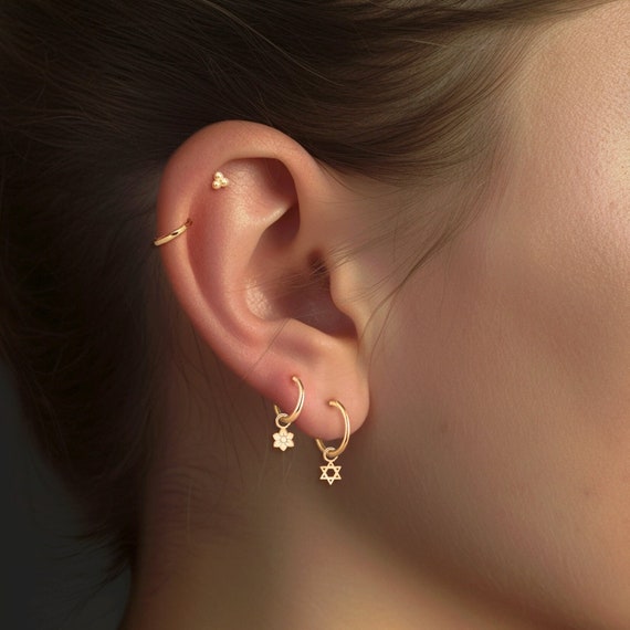 Star of David Hoop Earrings Magen David Charm Elegant Judaica Jewelry for Heritage Faithful Gift for Her Cultural Symbol Earrings