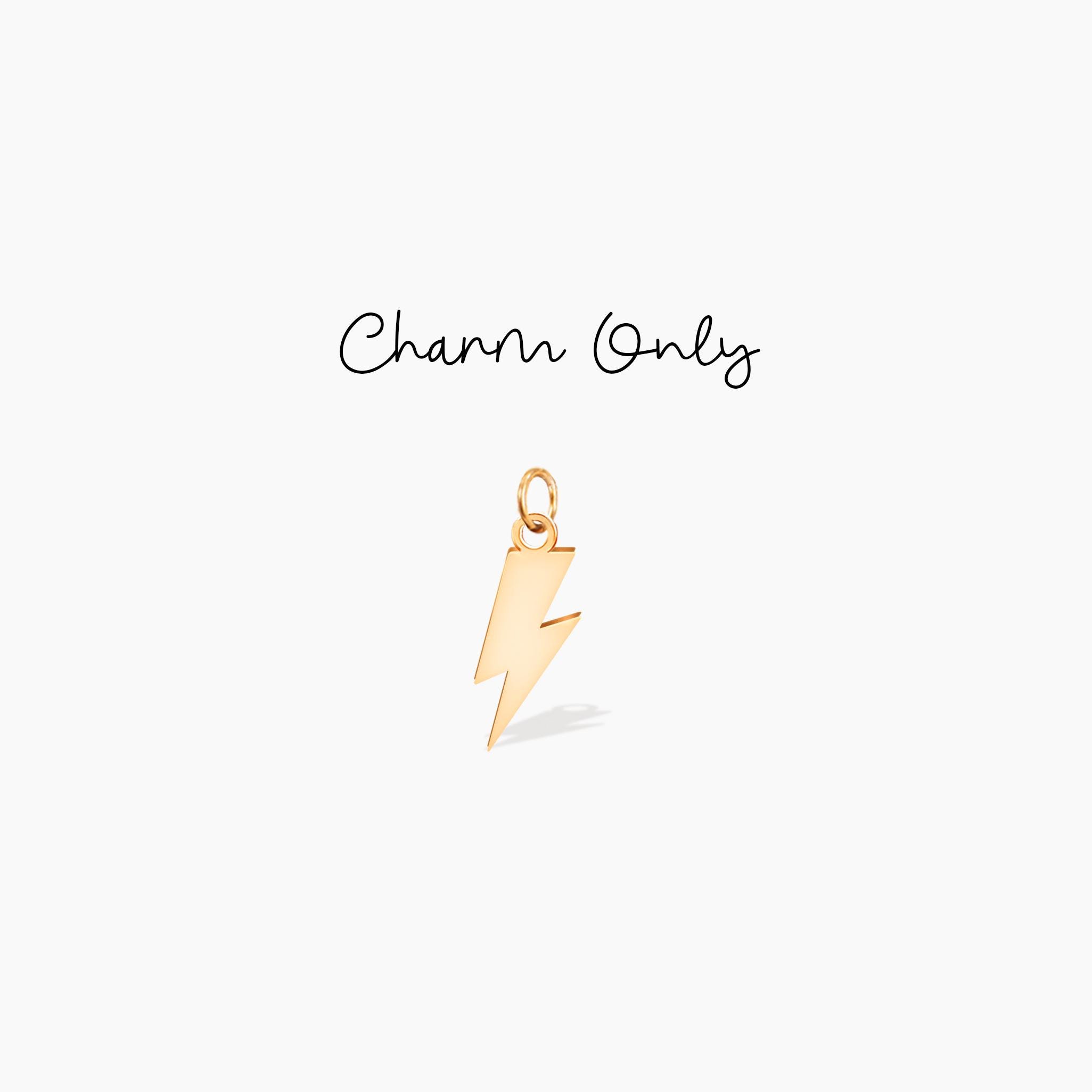 Thunderbolt Charm Lightning Bolt Charm 14k Gold Filled Jewelry Jewelry Gift Sterling Silver Lightning Bolt Charm Add on Charm