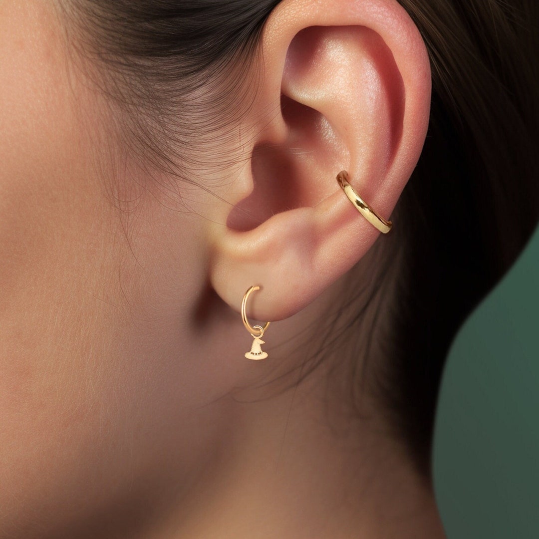 ピアス Monday Edition _ Glittering Golden Hoop Earrings (Small) Rhinestone Hoop Earrings, Sparkly Hoop Earrings, Cubic