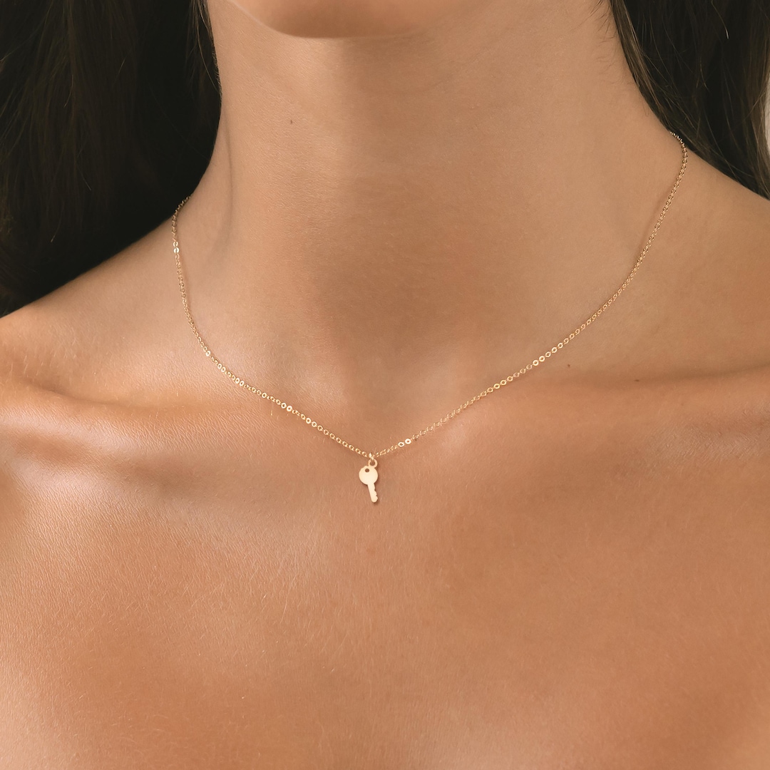 Key Necklace Gifts for Her Key Jewelry Key Necklace Silver
