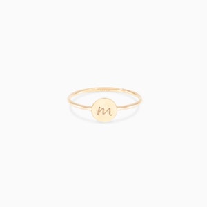 Personalized Initial Ring Custom Letter Jewelry Engraved Stackable Ring Gift for Mom Bridesmaids Jewelry Everyday Ring for Women