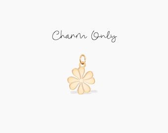 Clover Charm Gold Shamrock Charm Add On Charm Four Leaf Clover Jewelry Lucky Necklace Gift for Her Gold Clover Shamrock Charm