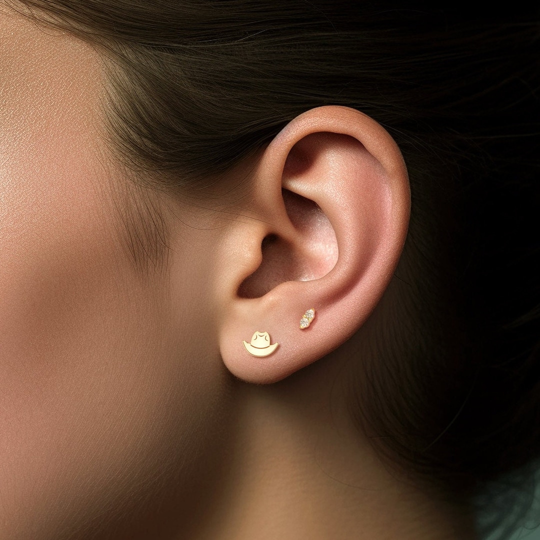 Western Cowboy Hat Earrings