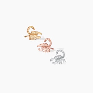 Scorpion Studs, 14k Gold Fill, Sterling Silver, Rose Gold Fill, Scorpion Earrings, Animal Earrings, Handmade Jewelry, Beach Jewelry
