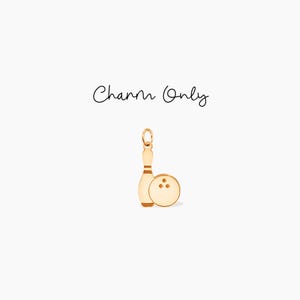Bowling Pin Charm Custom Sports Charm Dainty Jewelry Sports Team Gift Bowling Ball Girls Sports Gift for Her Add on Charm