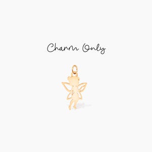 Fairy Charm Gold Dainty Beady Chain Charm Fairy Pendant Fantasy Charm Add On Charm Birthday Gift Christmas Gift Fairy Charm Jewelry