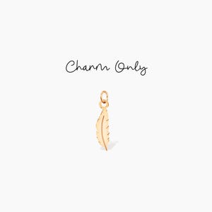 May include: Gold feather charm pendant. Charm Only.