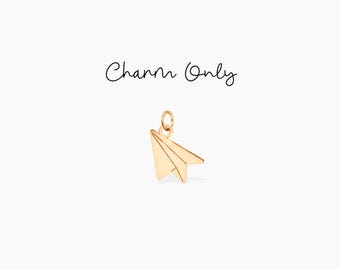 Paper Airplane Charm Travel Jewelry Charm Flight Attendant Gift Airplane Pendant Paper Plane Charm Traveller Add On Charm