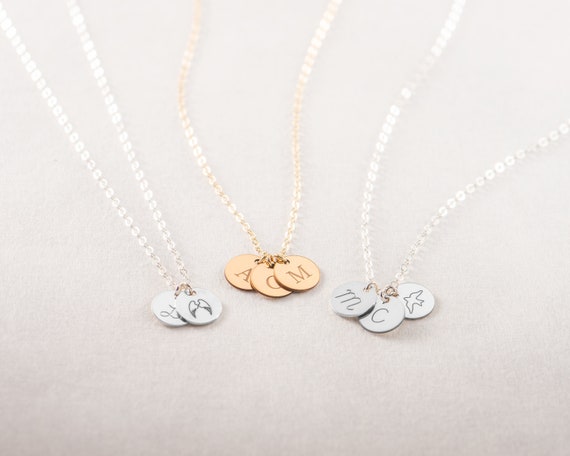 Disc 9mm Initial Charm Letter 