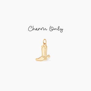 Cowboy Boot Charm Add On Charm Cowgirl Charm Western Jewelry Gift Western Cowboy Jewelry Silver Cowboy Boot Charm Gift for Her
