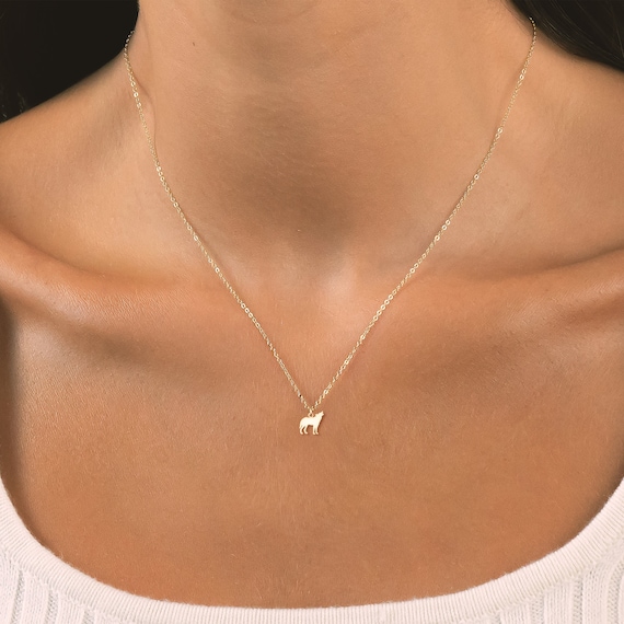 Wolf Necklace Gold Wolf Pendant Charm Jewelry Gift for Her Women’s Animal Jewelry Wolf Birthday Gift for Wildlife Lovers