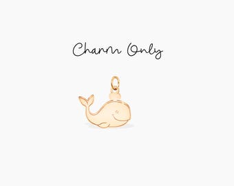 Whale Charm Gold Whale Tail Pendant Add On Charm Whale Jewelry Christmas Gift Minimalist Charm Birthday Gift for Women