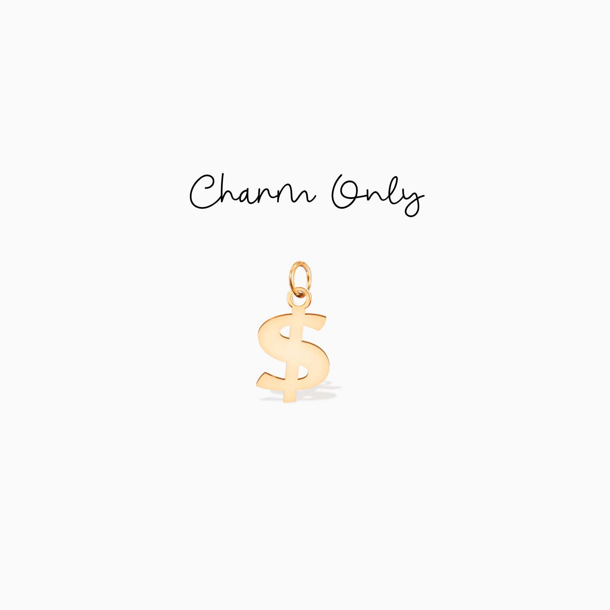 14 Kイエローゴールドポリッシュドル記号お金クリップ Dollar sign pendant - Etsy 日本