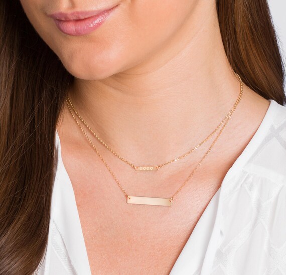Initial bar best sale necklace