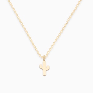Mini Cactus Charm Tiny Necklace Birthday Gift Bridesmaid Gift Gold Cactus Jewelry Tiny Cactus Necklace Cactus Pendant Cactus Charm