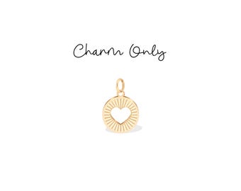 Sunburst Heart Pendant: Sterling Silver, Gold Filled, 14K Solid Gold Bohemian Sun Pendant Jewelry Gift