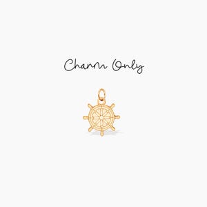 Boat Wheel Charm Ship Wheel Pendant Add On Charm Nautical Jewelry Anchor Charm Sailor Pendant Boat Lover Gift
