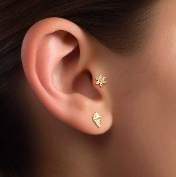 Sterling silver icecream studs Sterling silver icecream studs