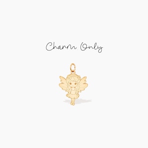 Fairy Charm Gold Charm Dainty Jewelry Birthday Add On Charm Fairy Pendant Minimalist Charm Fantasy Jewelry Cute Fairy Gift For Mom