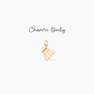 Badminton Charm Dainty Jewelry Sports Charm Girls Sports Gift Badminton Birdie Pendant Sports Team Jewelry Add On Charm