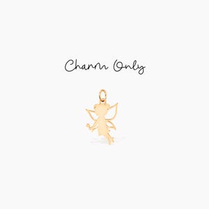 Fairy Charm Gold Charm Dainty Jewelry Birthday Add On Charm Fairy Pendant Minimalist Charm Fantasy Jewelry Cute Fairy Gift For Mom