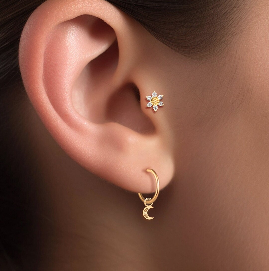 アクセサリー SOPHIE BUHAI Moon Pierced Earrings-Gold Sophie_Simone_Silke1984_dbd362