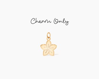 Pendant Flower Charm Hawaiian Jewelry Plumeria Birth Flower Mini Flower Charm Floral Jewelry Tropical Jewelry Boho Jewelry Add On Charm