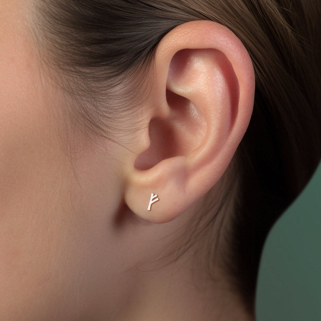 Viking Runes Earrings • Norse Earring • Elder Futhark Runes • Feminine ...